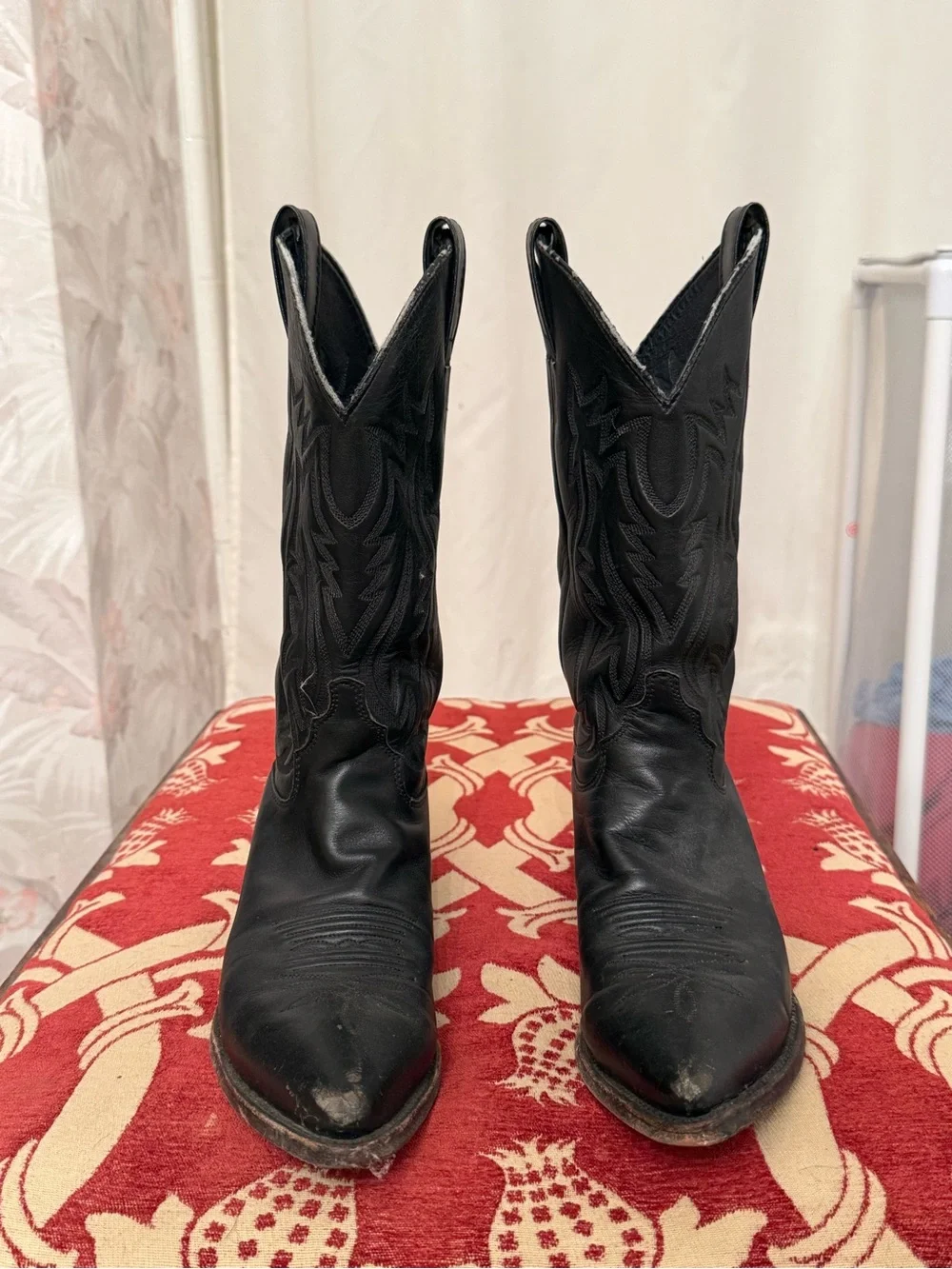 Justin Boots Black Western Boots - Picture 1 of 4